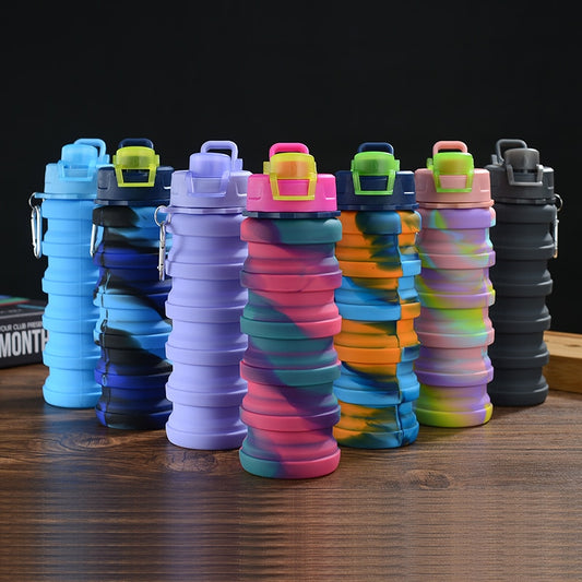 Never Be Thirsty Collapsible Silicone Water Bottle