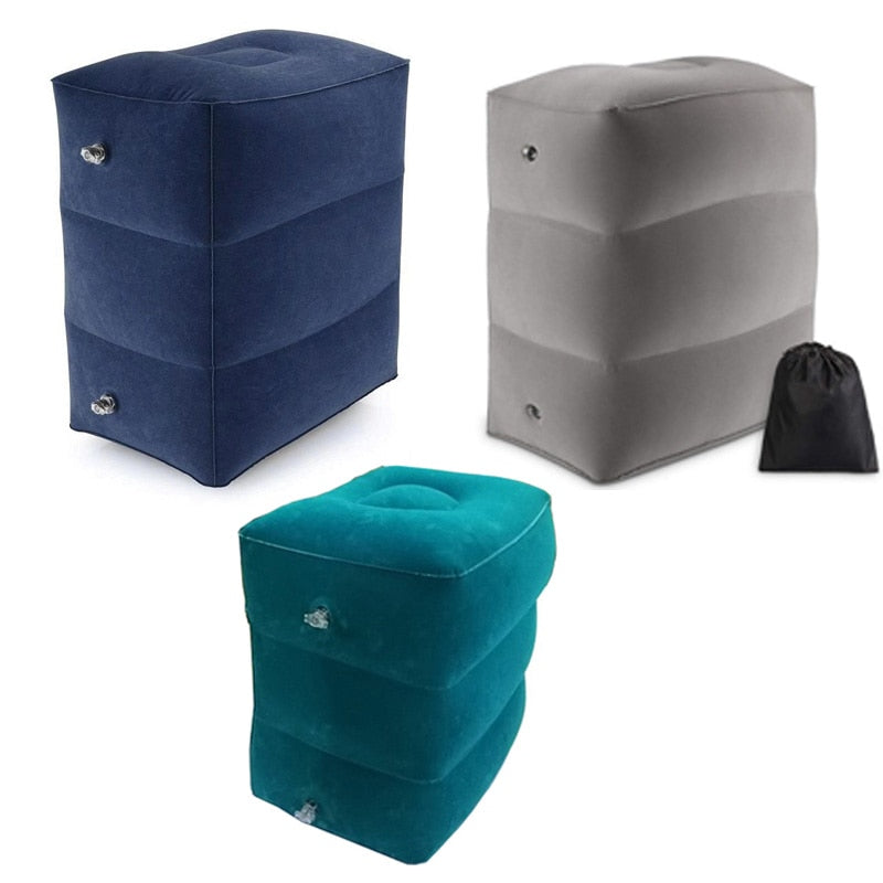 Adjustable Height Travel Foot Rest Pillow