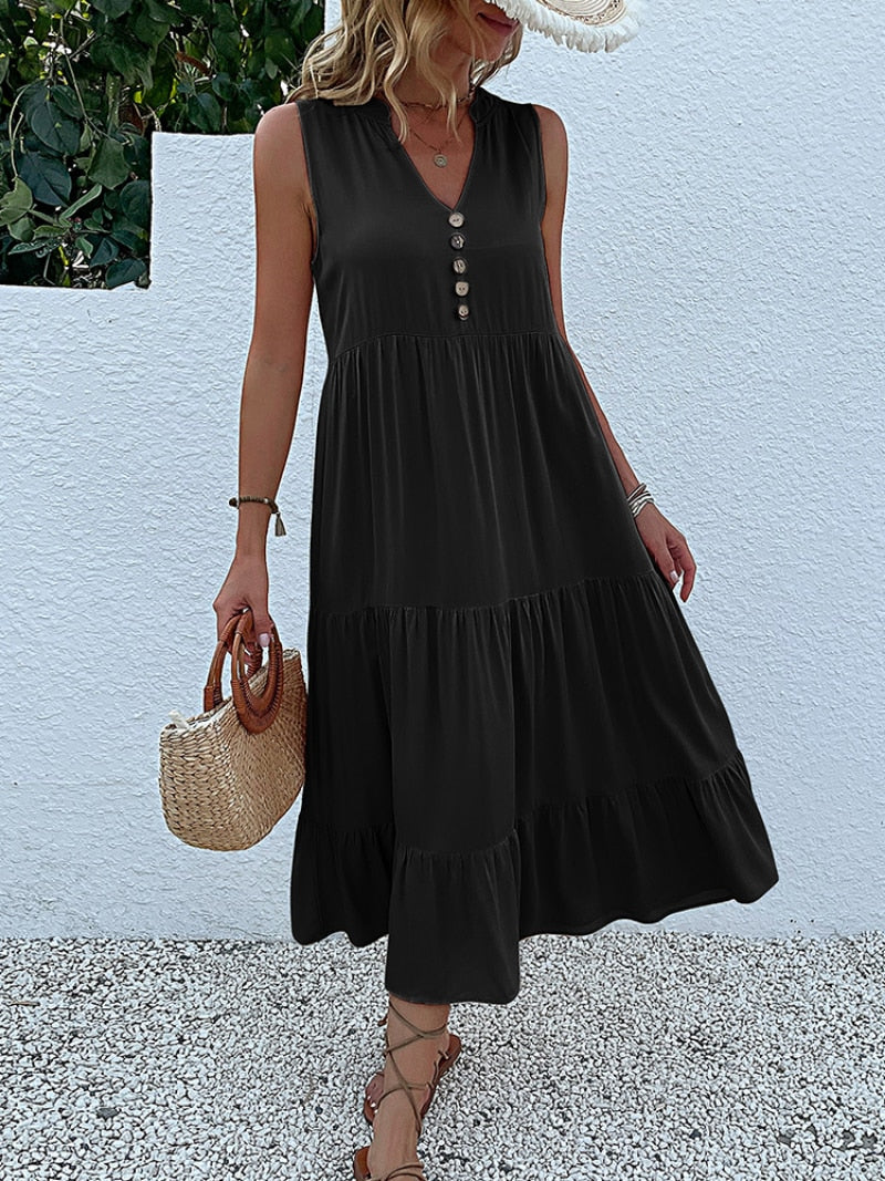 The Sightseer Boho Casual Midi-dress