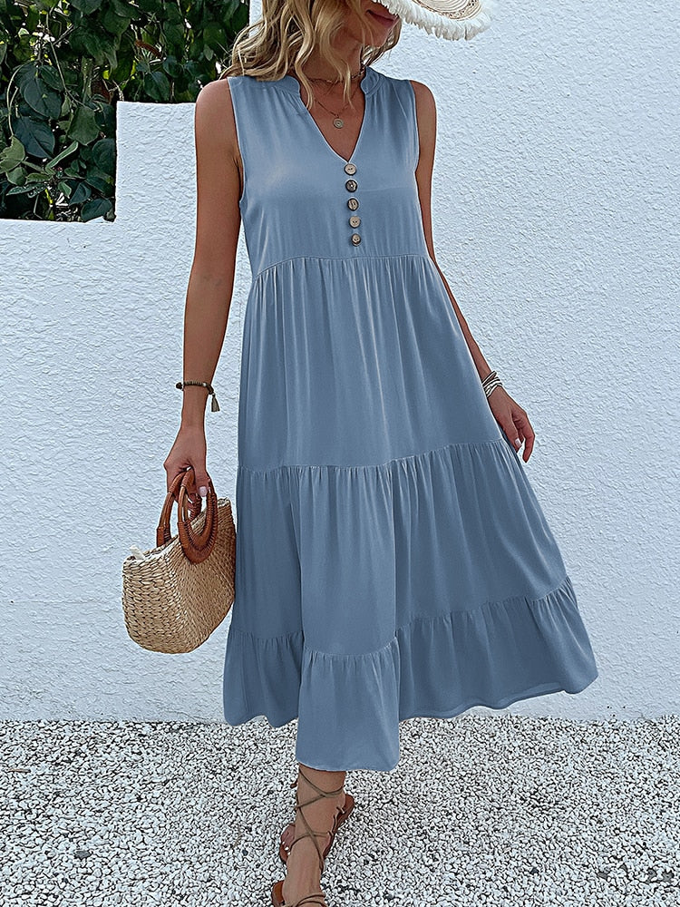 The Sightseer Boho Casual Midi-dress