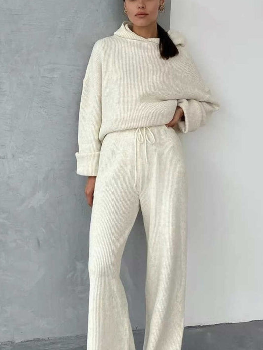 Comfy and Cute Ribbed Hoodie and Pants