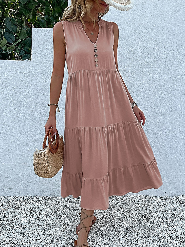 The Sightseer Boho Casual Midi-dress