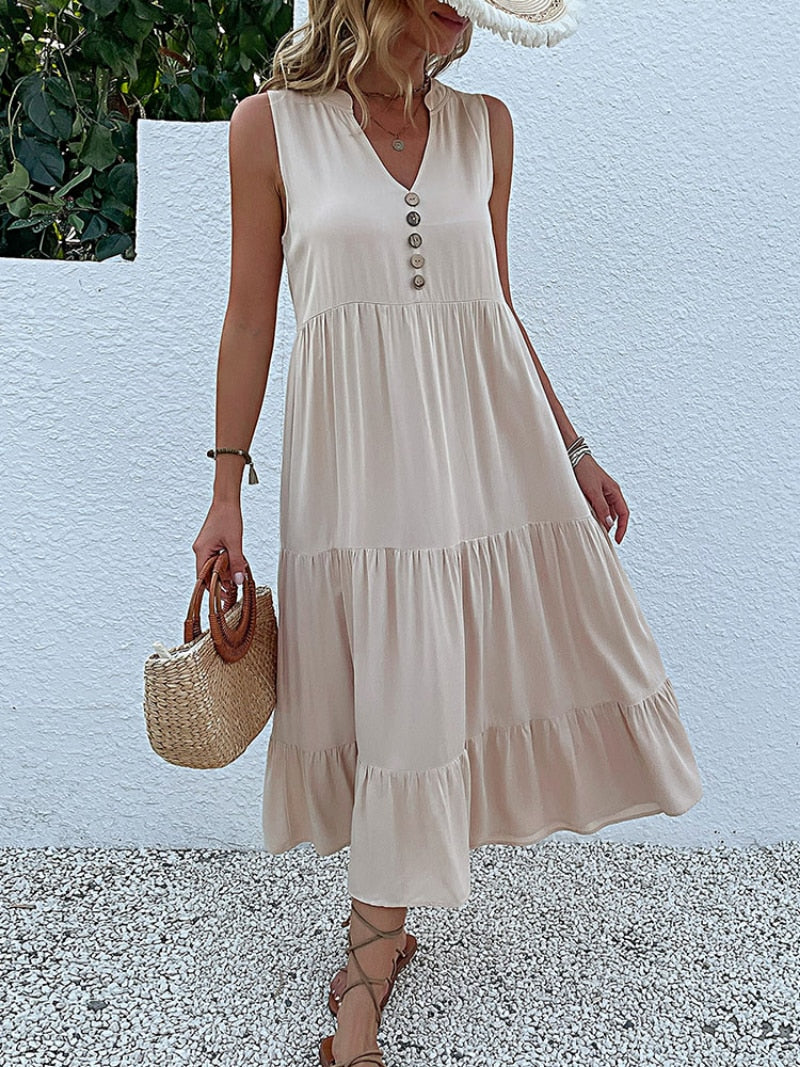 The Sightseer Boho Casual Midi-dress